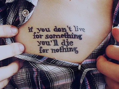 tattoo text. die,live,quote,tattoo,text